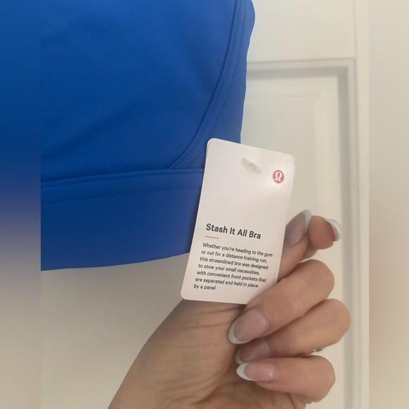 NWT Lululemon Stash It All Bra Cobalt Blue Padding Cross Back Straps Size 6​​ - Picture 5 of 6